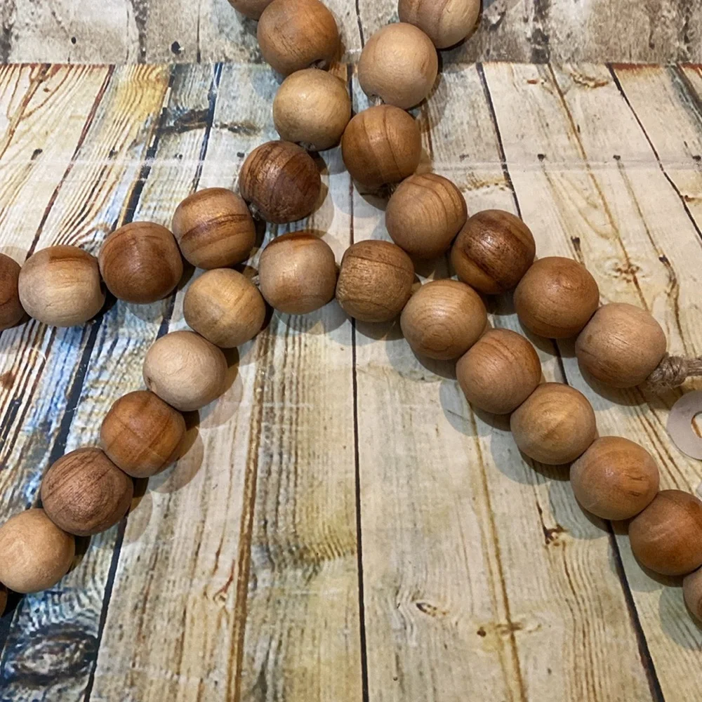 Hobby Lobby Wooden Bead Garland 72 inches Brand New